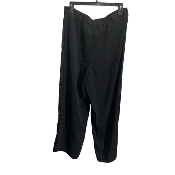 A New Day Womens Black Wide Leg Pants Size 12 Recycled Polyester Durable Lightwe - Picture 3 of 5